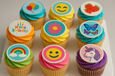 Edible Cupcake Toppers - Custom Cookie Decorations Canada