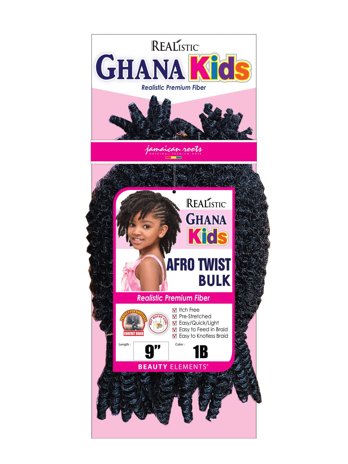 BEAUTY ELEMENTS GHANA KIDS AFRO TWIST BULK 9