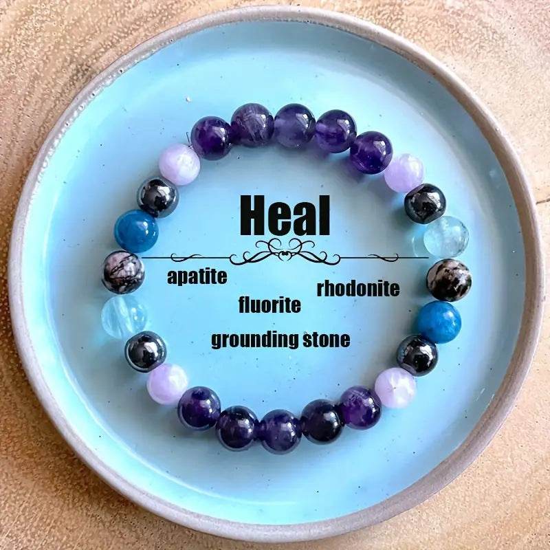 Boho Style 8mm Beaded Gemstone Bracelet Unisex