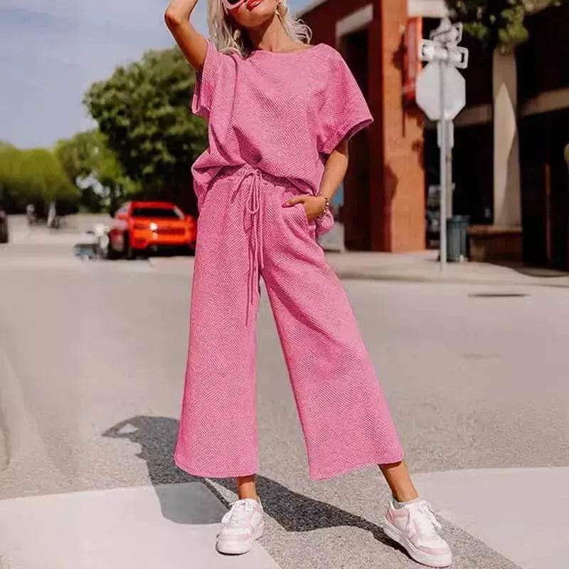 Coord fashion spring and summer 2 piece pant set women