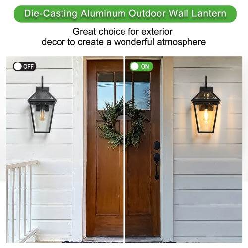 Modern Outdoor Waterproof Wall Lights fixture Support Many Types Of Bulb-2 Packs