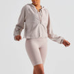 Women's Half Zipper Drawstring Workout Hoodie Athleisure Gym Hoodie