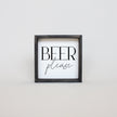 Beer Please Mini Wood Sign