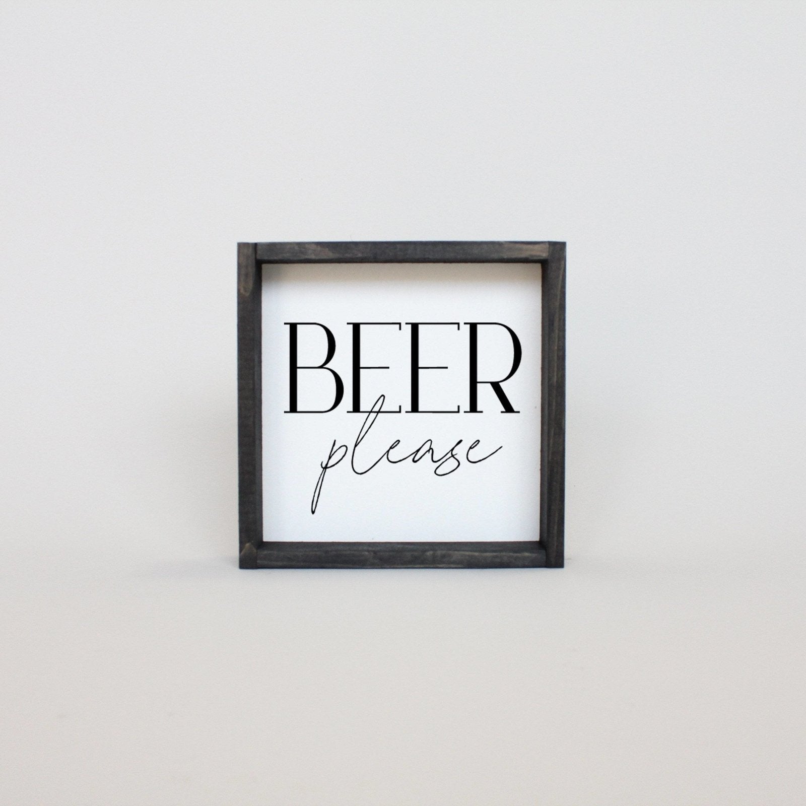 Beer Please Mini Wood Sign
