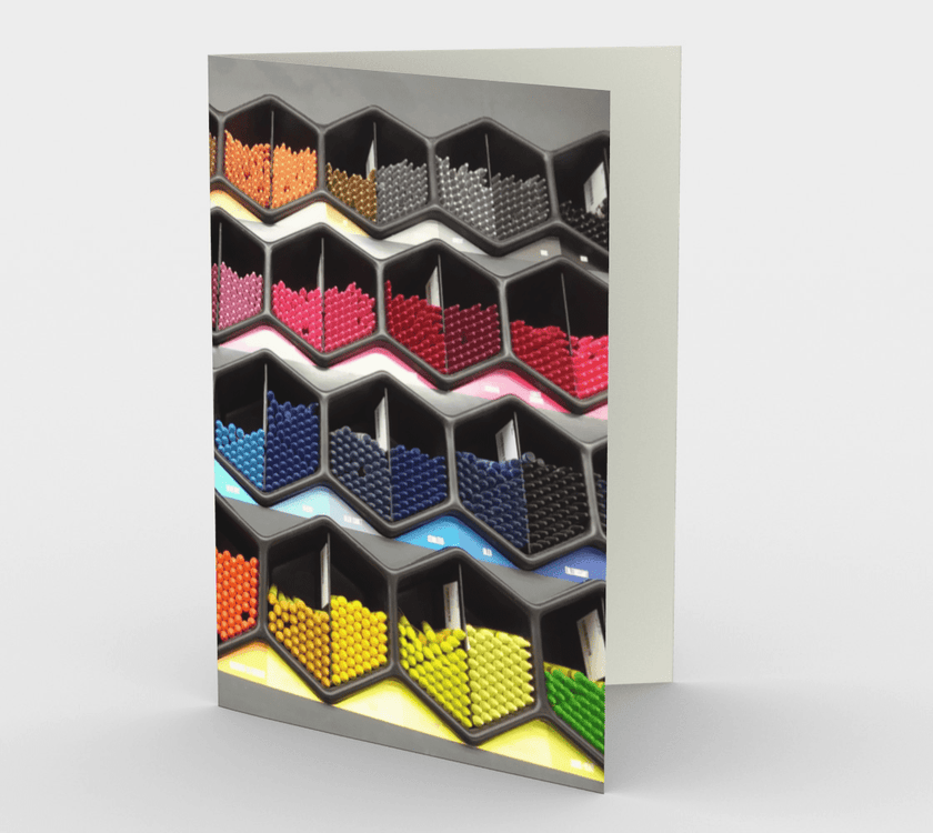 Set of 3 Blank Greeting Cards | 5 x 7 | Crayon Honeycombs