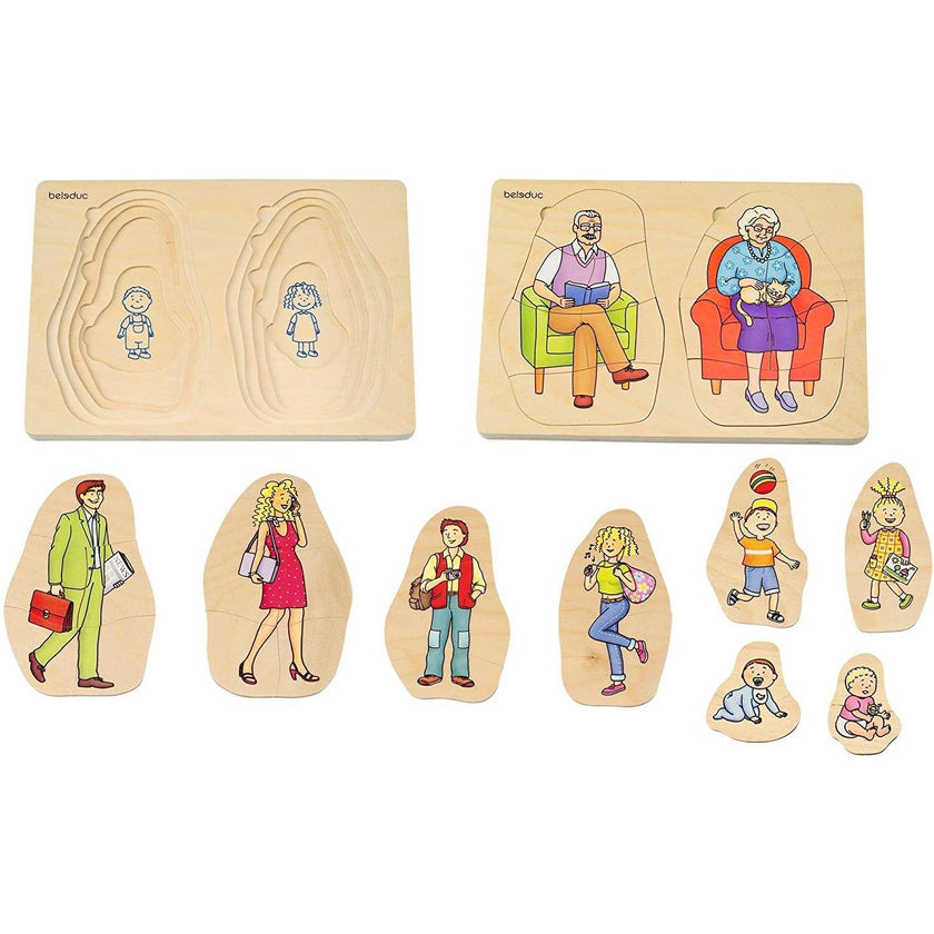 Beleduc - Layer Puzzle - Grandma & Grandpa