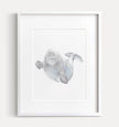 Baby Beluga Watercolor Art Print