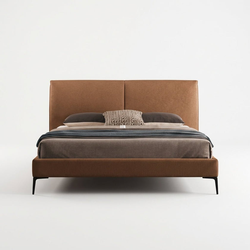 Berlin Caramel Faux Leather Bed