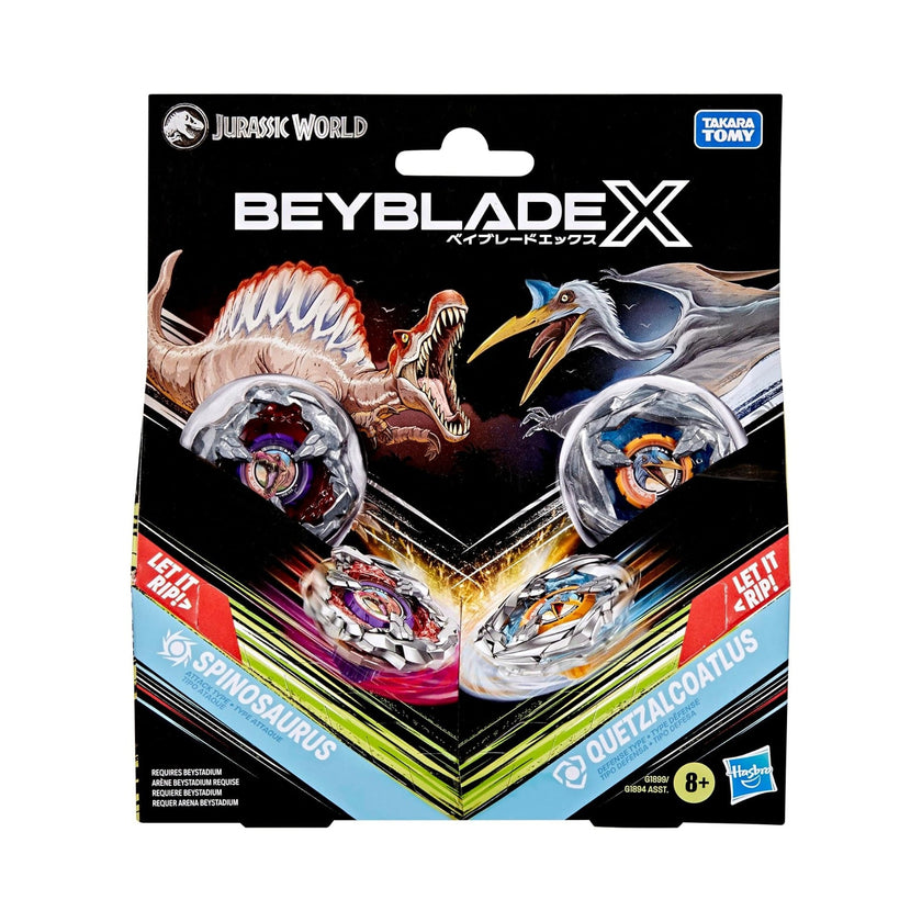 (Hasbro) Beyblade X - Jurassic World Spinosaurus vs. Quetzalcoatlus Multipack