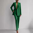 Women's Business Casual Suit Set – Long Sleeve Blazer & Slim Trousers | Canada & USA