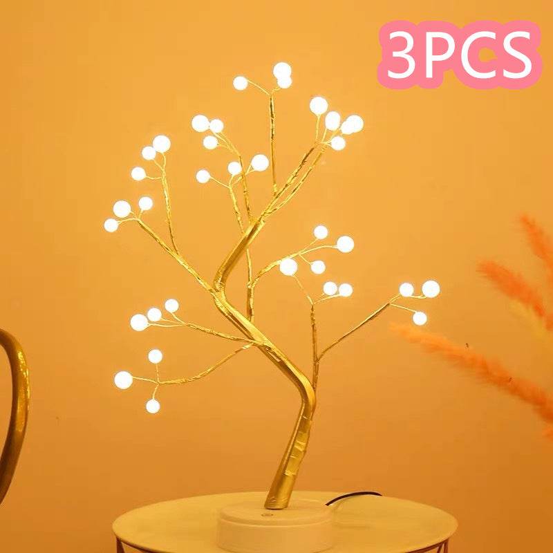 Led Copper Wire Light Bedroom Desk Table Light