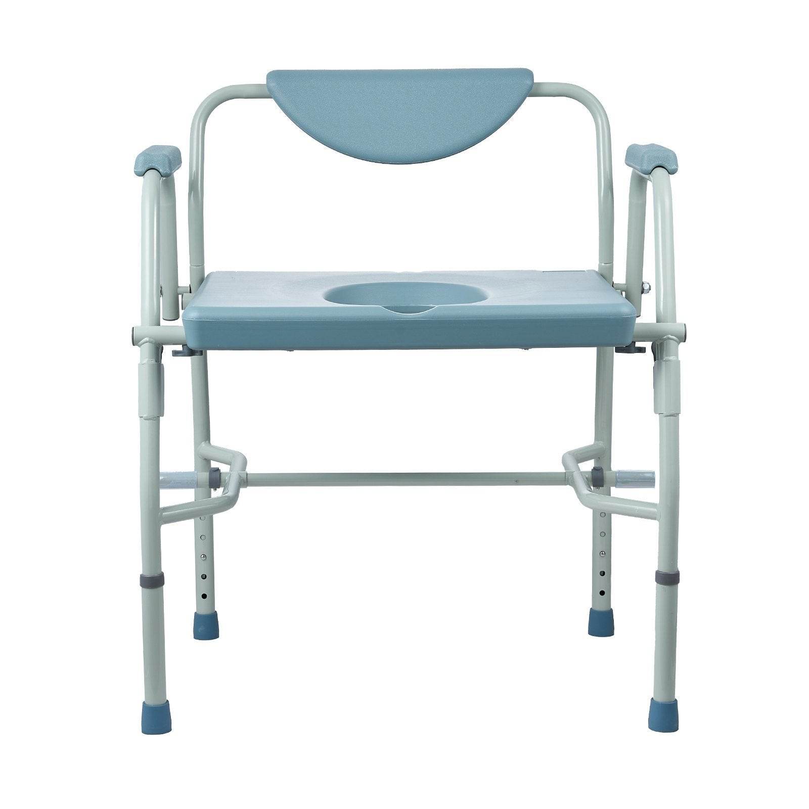 Commode Chair, Bedside Commode With Drop-Down Arms And Detachable Backrest, 5-Level Adjustable Height, 7L Removable Bucket, Easy To Assemble, 1000LBS Capacity, Portable Toilet For Adults Seniors