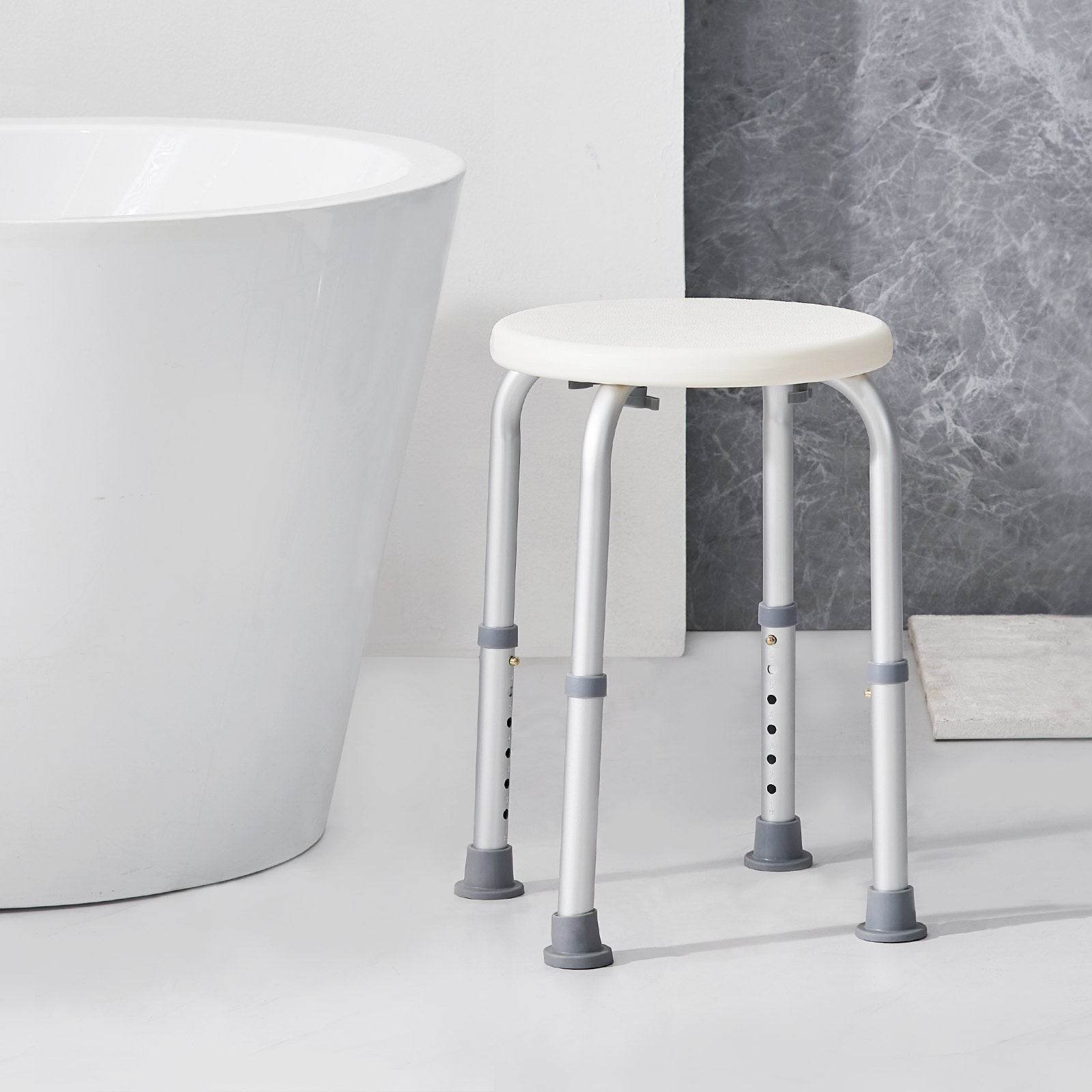 Shower Chair For Inside Shower, Adjustable Height Shower Stool, Non-Slip Bench Bathtub Seat Stool For Elderly Disabled Adults Handicap, 300 Lbs Capacity