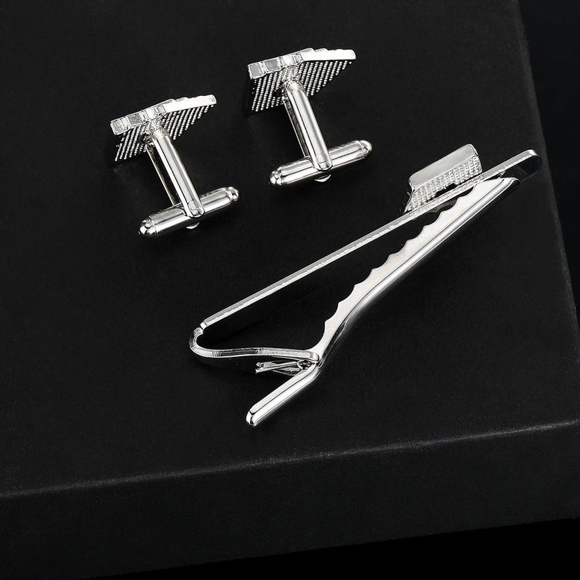 Men's Poker Cufflinks & Tie Clip Set – Alloy Business Shirt Cufflinks | Canada & USA