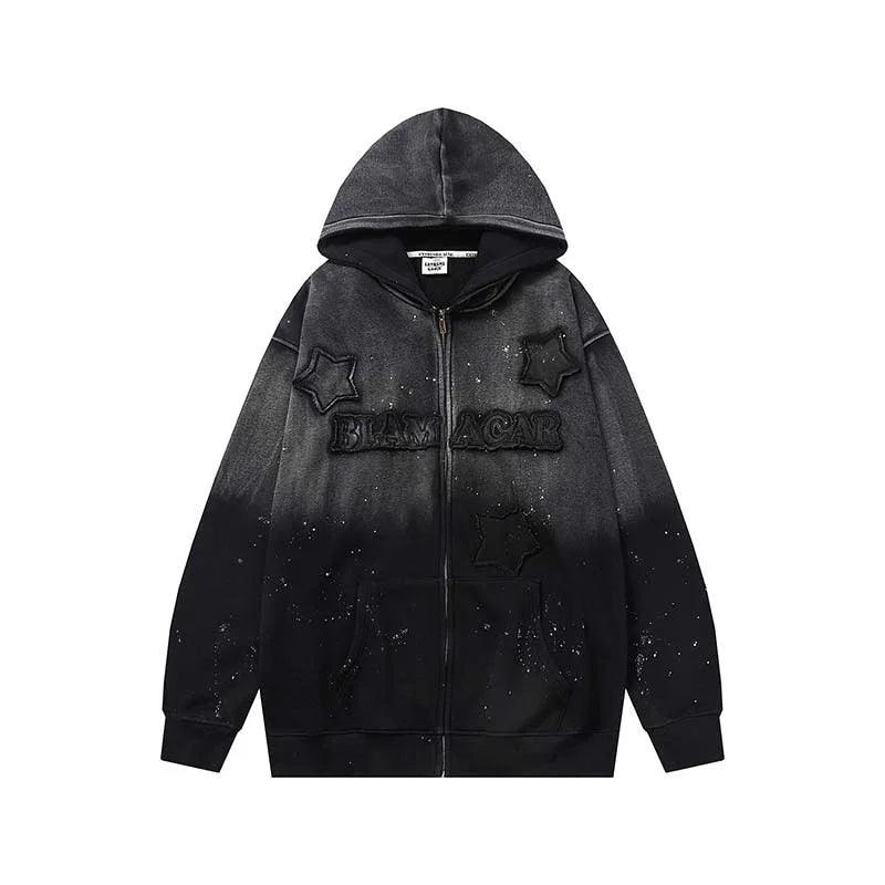 Men's Loose Casual Printed Hooded Sweatshirt