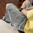 Men's Baggy Denim Cargo Shorts – Cotton Casual Jean Shorts for Men S–3XL