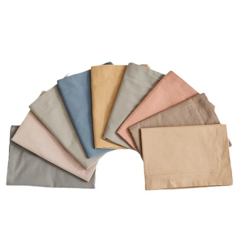 100% Cotton Sanding Duvet Cover Set - Thickened Solid Colour for Autumn and Winter