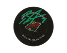 Brock Faber Autographed Minnesota Wild Official Game Puck