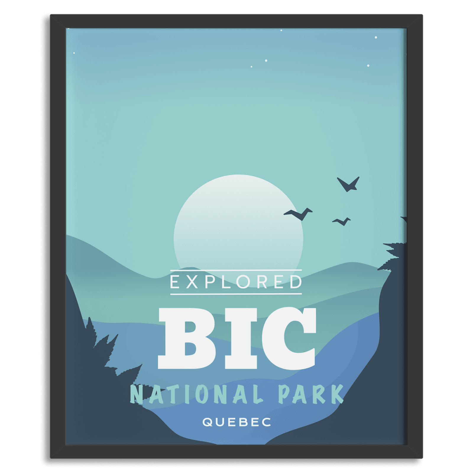 Bic National Park 'Explored' Poster, Canada Parks