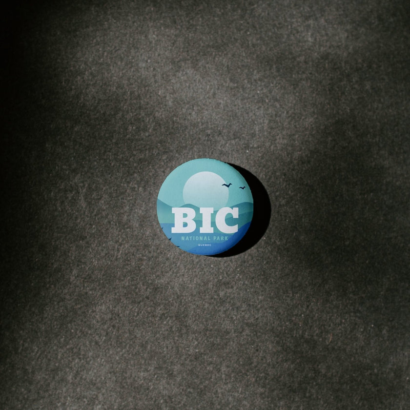 Bic National Park of Quebec Pinback Button, Canada Parks