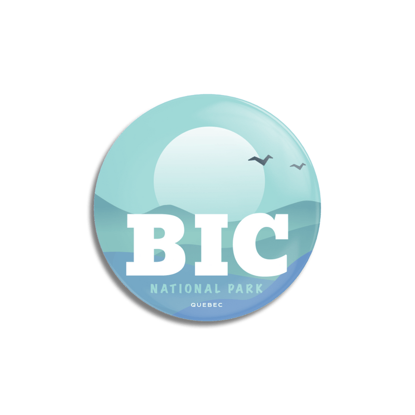 Bic National Park of Quebec Pinback Button, Canada Parks