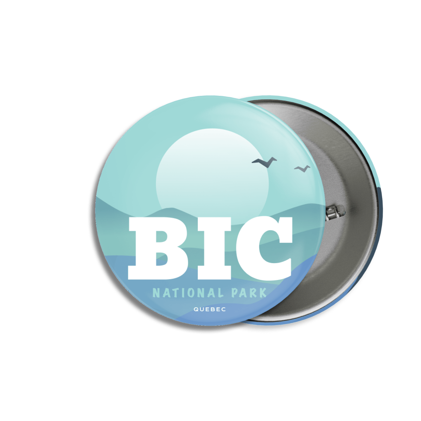 Bic National Park of Quebec Pinback Button, Canada Parks