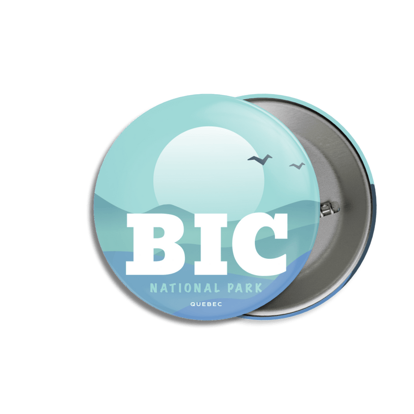Bic National Park of Quebec Pinback Button, Canada Parks