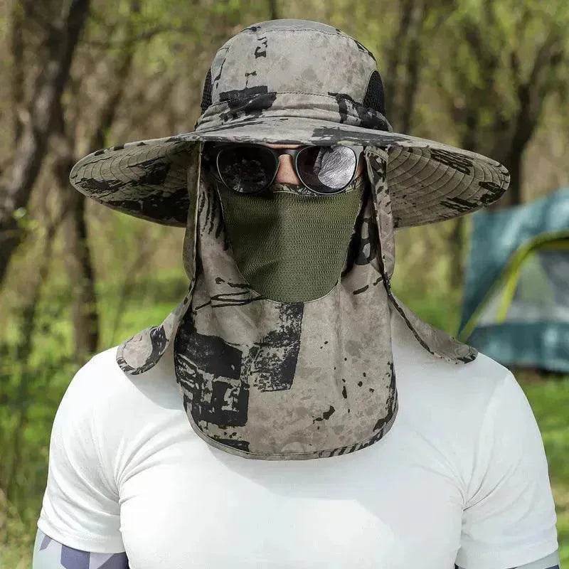 Big Brim Protective Caps Summer Face Cover Sun-proof Mountaineering Bucket Hat