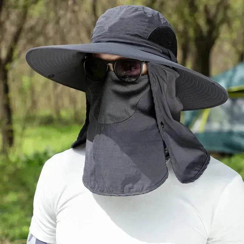 Big Brim Protective Caps Summer Face Cover Sun-proof Mountaineering Bucket Hat