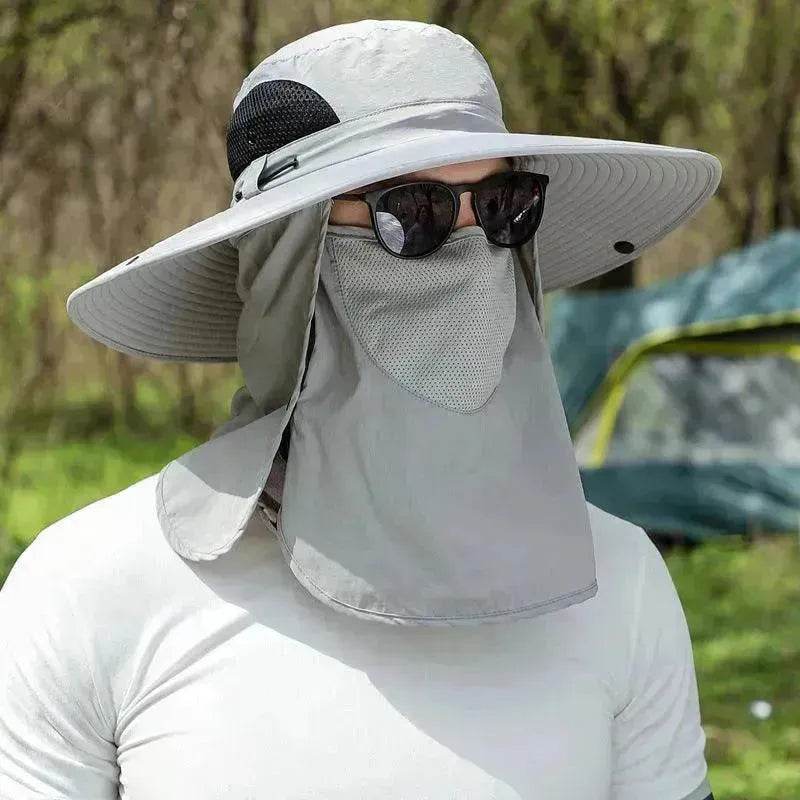 Big Brim Protective Caps Summer Face Cover Sun-proof Mountaineering Bucket Hat