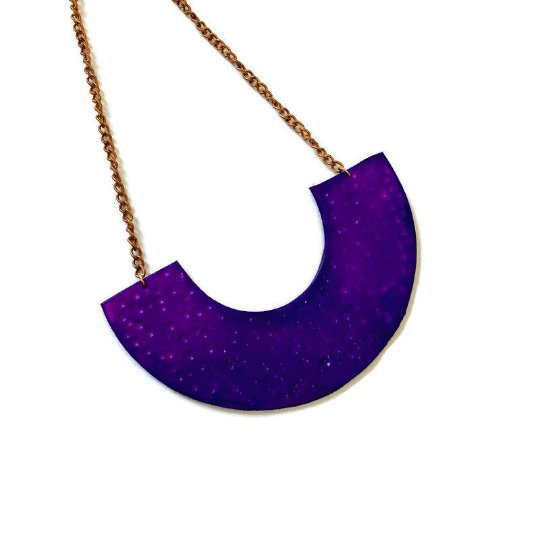Big Chunky Statement Necklace, Handmade Polymer Clay Jewelry, 17 Colors