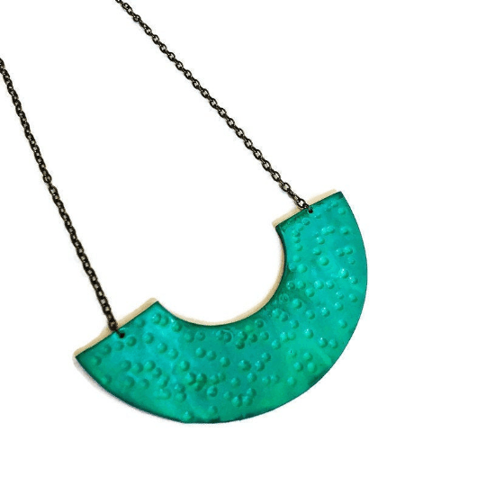 Big Chunky Statement Necklace, Handmade Polymer Clay Jewelry, 17 Colors