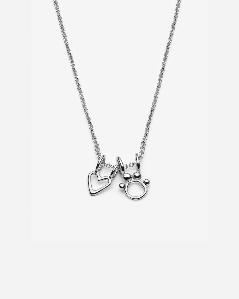 Collier coeur et patte pour l’amoureuse des animaux