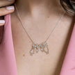 Cadeau pour les mamans de 2 filles - Collier en argent sterling