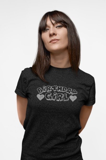 Birthday Girl Rhinestone Shirt – Sparkly Bling Birthday Tee | Blingdazzel