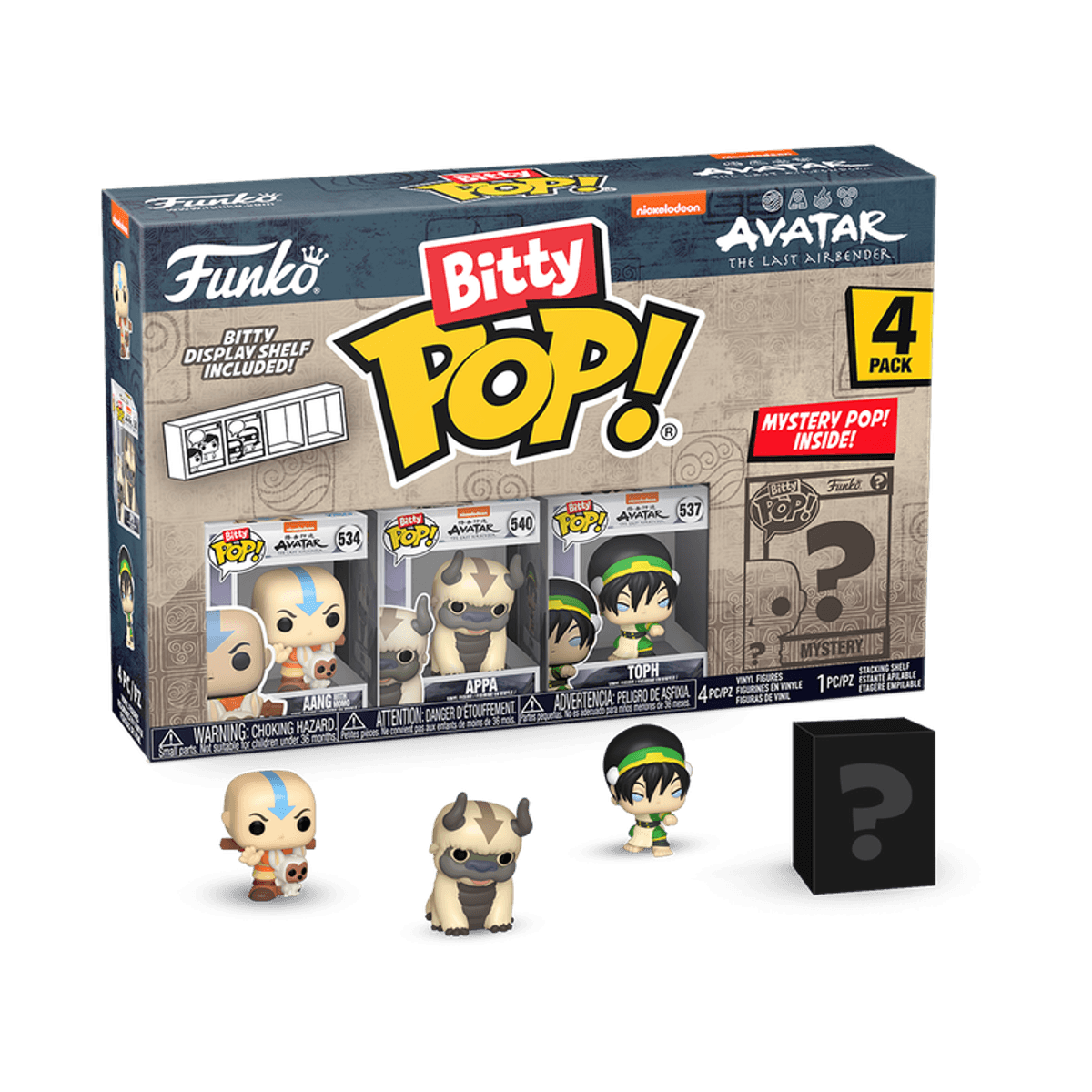 Bitty POP! Avatar the Last Airbender Aang, Appa, Toph