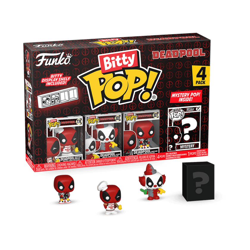 Bitty POP! Deadpool Backyard Griller, Clown, Bedtime