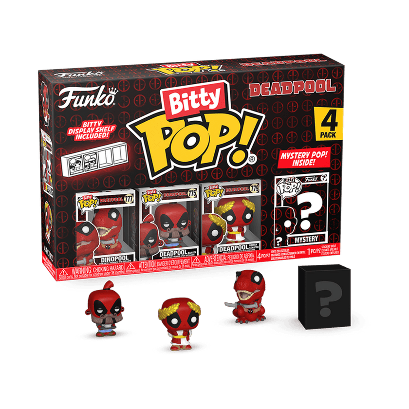 Bitty POP! Deadpool Roman Senator, Barista, Dinopool