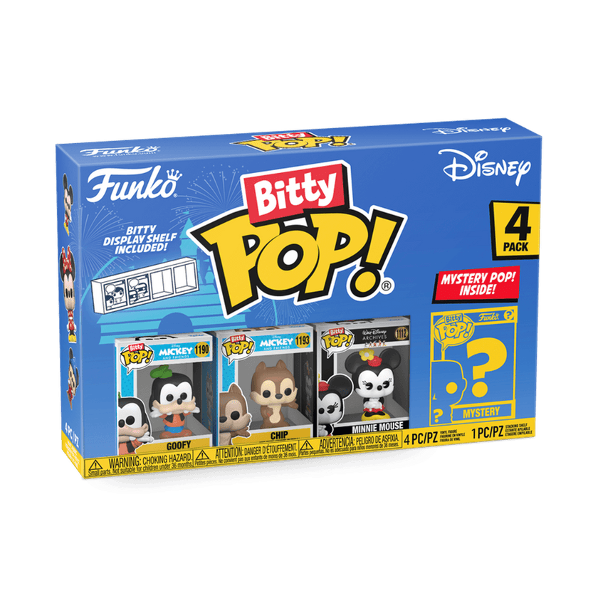 Bitty POP! Disney Classic Goofy, Chip, Minnie Mouse