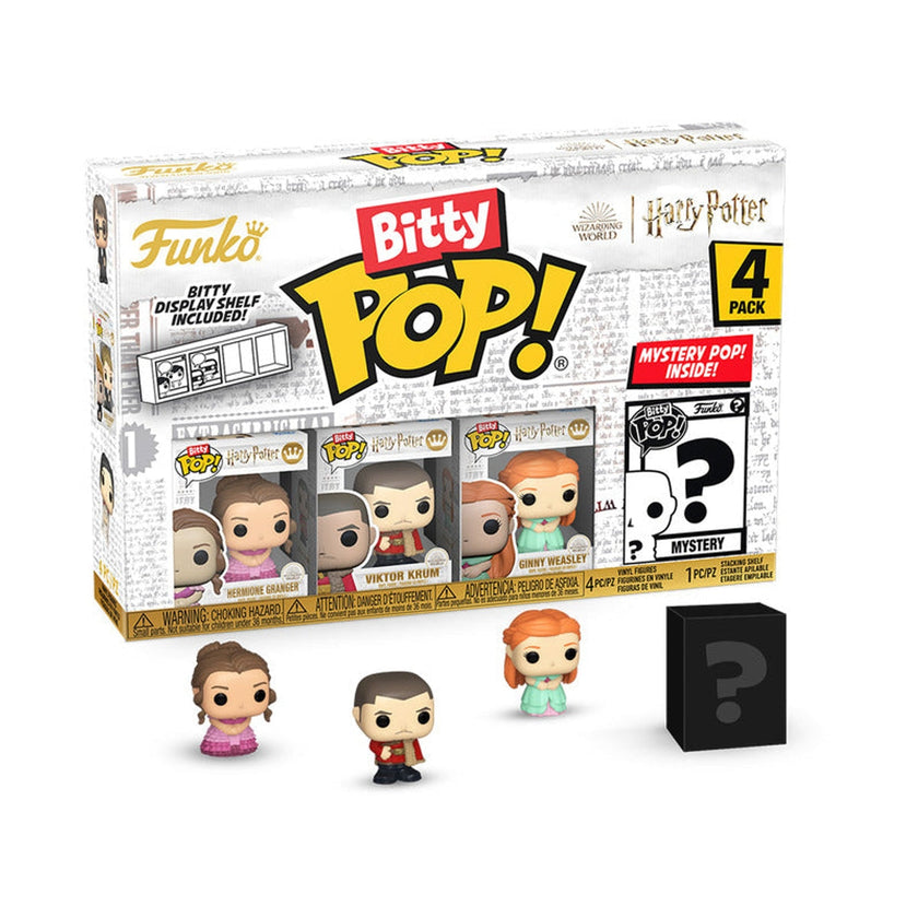 Bitty POP! Harry Potter - Hermione(Yule Ball), Viktor Krum(Yule Ball), Ginny(Yule Ball), & Mystery 4pk