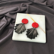 Geometric Fan Statement Earrings, Post or Clip On – 