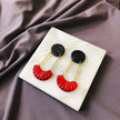 Long Art Deco Statement Earrings, Post or Clip On – 