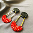 Long Art Deco Statement Earrings, Post or Clip On – 