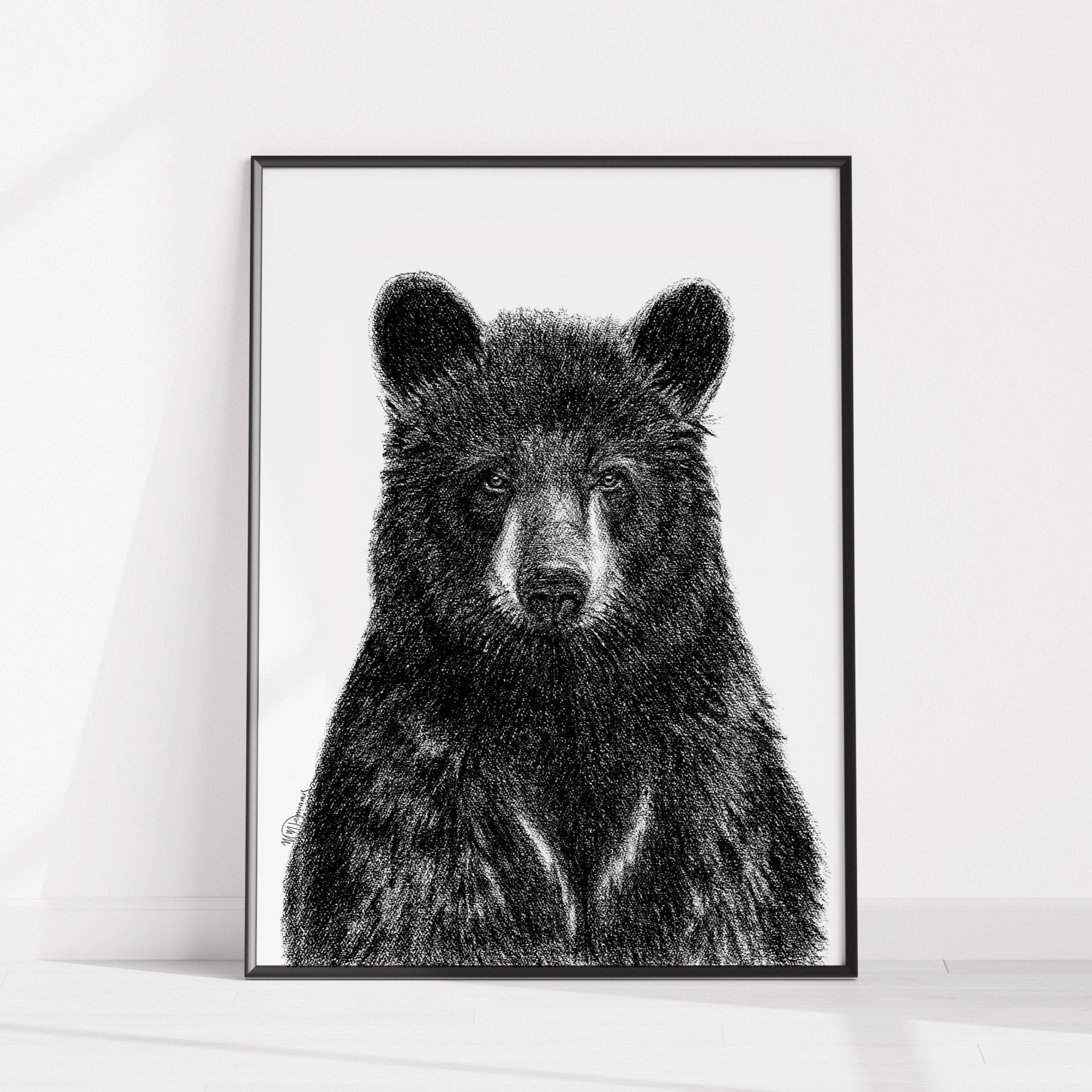 Black Bear Portrait - art print