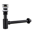 Black P-Trap Kit without Overflow – Solid Brass 1-1/4” Sink Drain