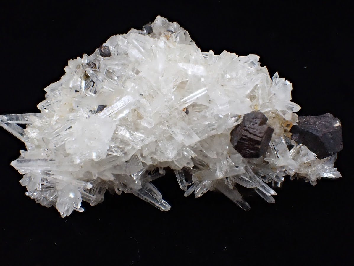 Black Pyrite and Quartz Cluster – Fengjiashan Mine, China (301g)