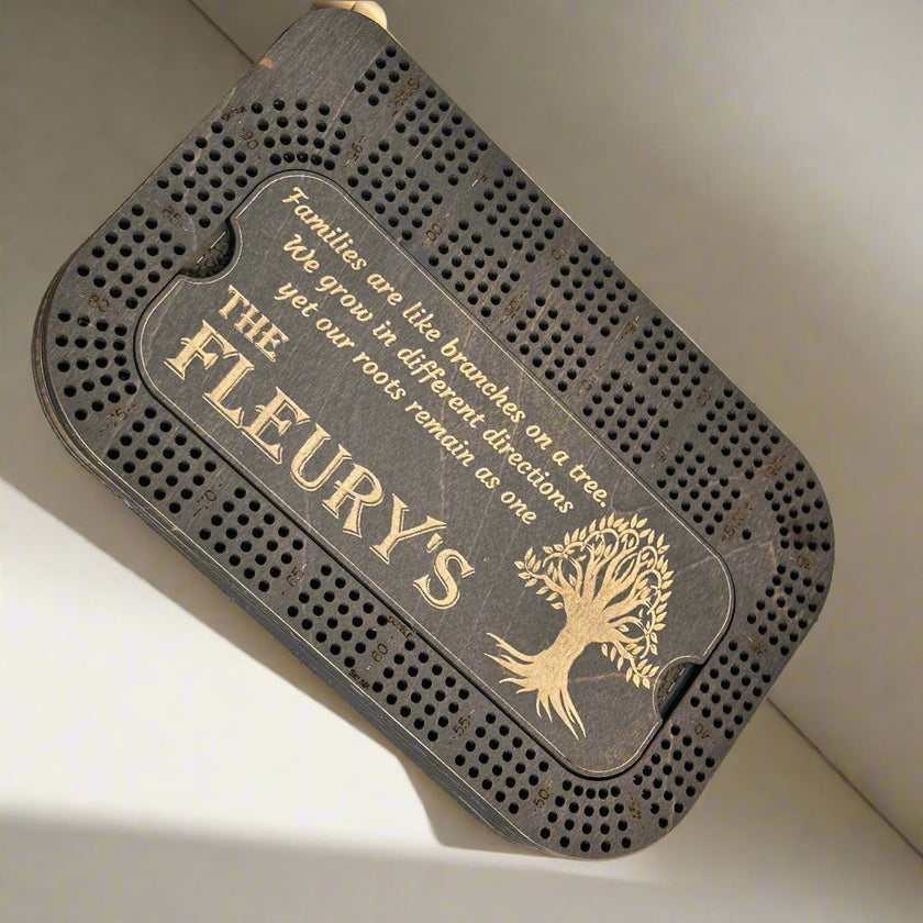 Compact Design Personalized Cribbage Board