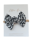 Knot Bow | Black and White Leopard