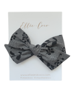 Black Floral Oversize Bow