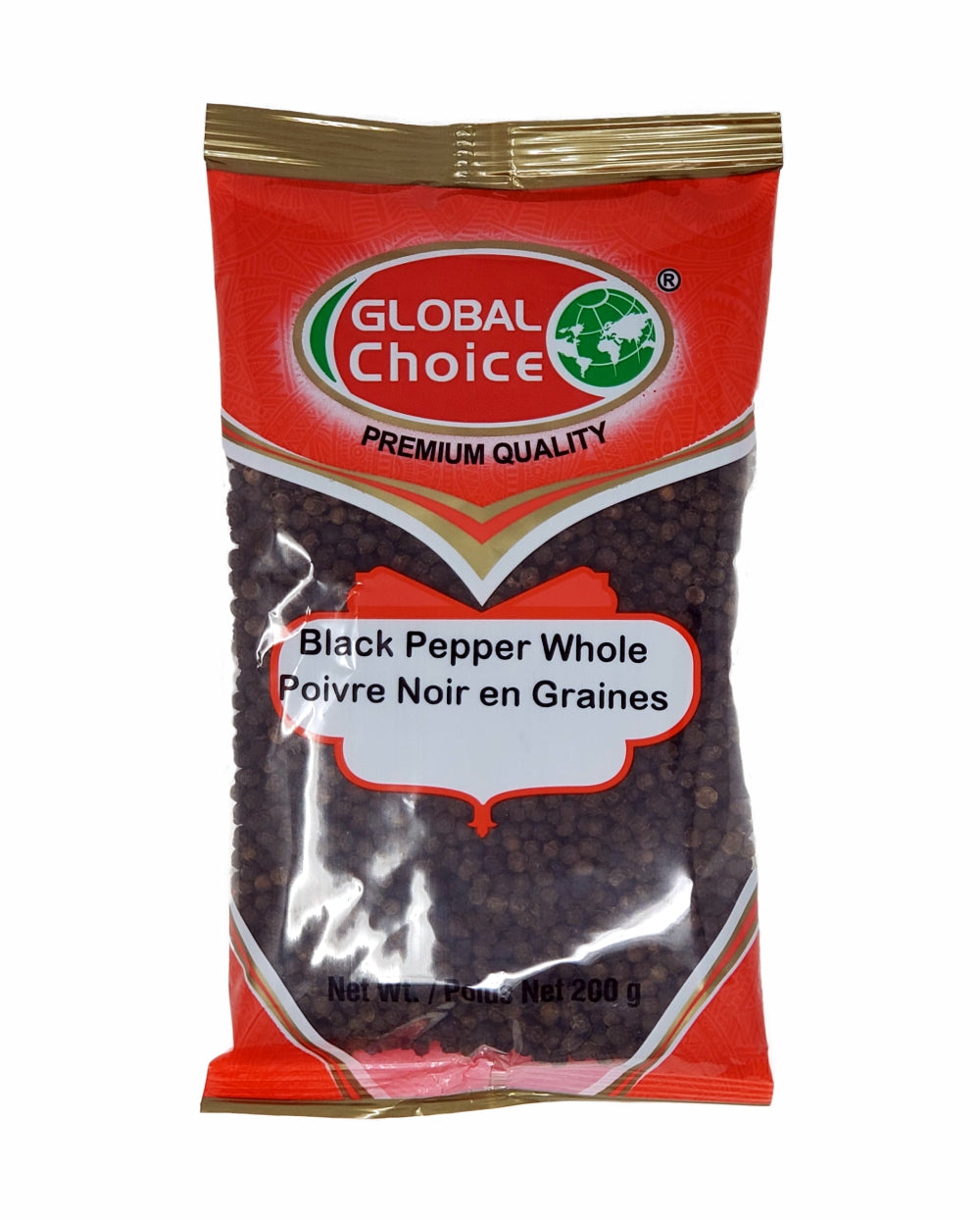 Global Choice Black Pepper Whole 200gm (peppercorn)